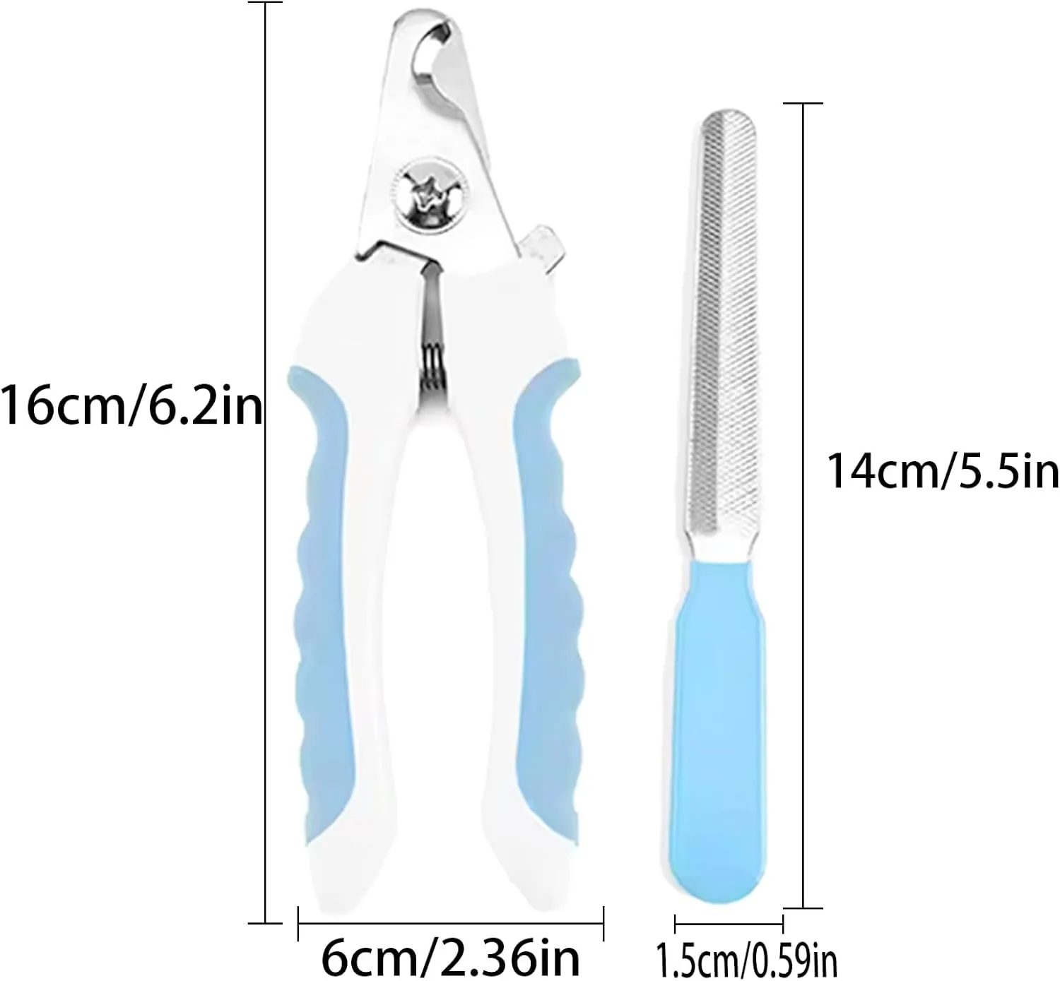 Zoocozy Dog Nail Clippers  Dog Nail File Dog Nail kit Nail Trimmer with Safety Guard,for Small Pets Puppies, Kittens, Rabbits with Nail File for Daily Grooming (Blue Colour)